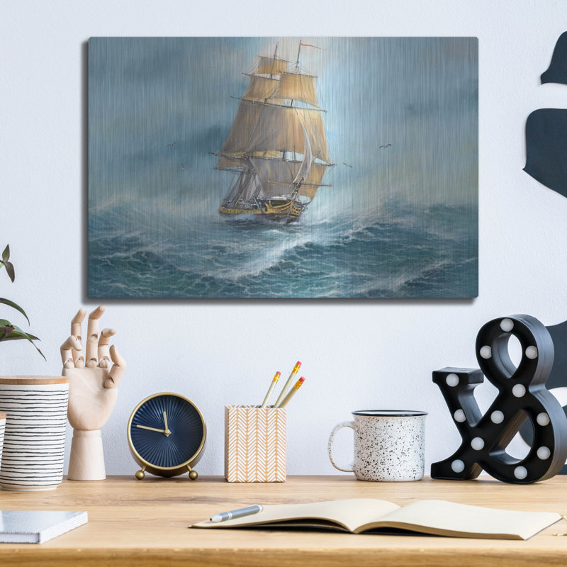 «Sailing the Ocean», art mural en métal, H 12 po x l 16 po