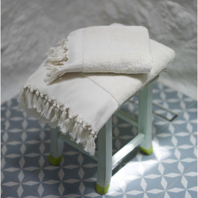 Débarbouillette éponge S / 2 - blanc