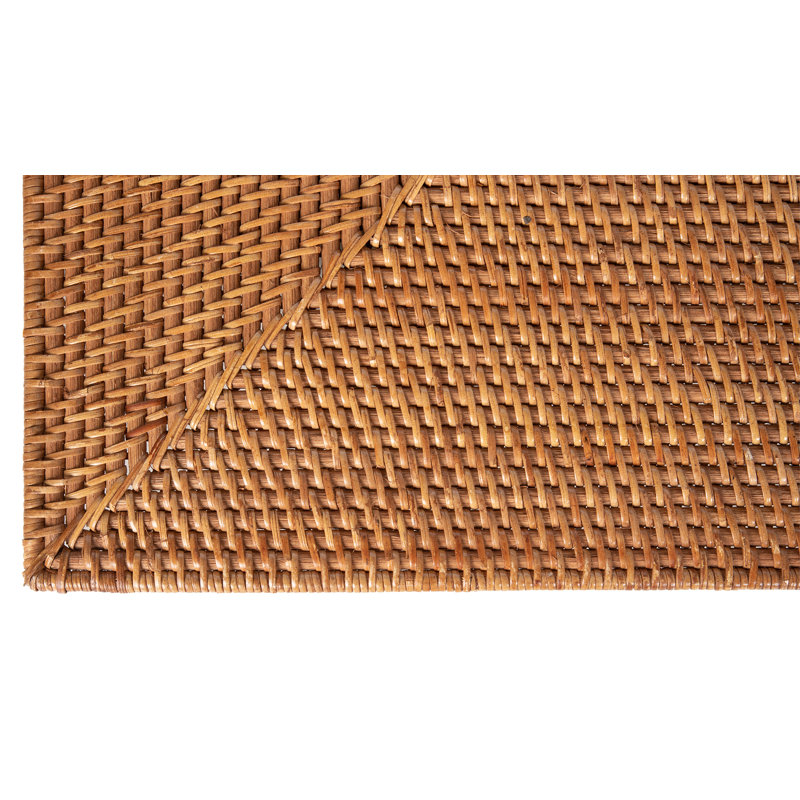 Bavan Jute No Pattern Rectangle Placemat, Brown