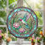 Panneau de vitrail Hummingbird Lotus-2015835719