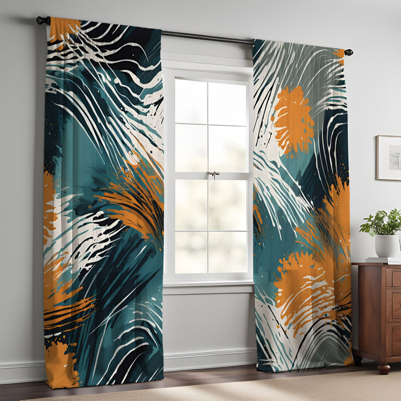 Paire de rideaux semi-transparents Endijs, L 20 po x L 61 po
