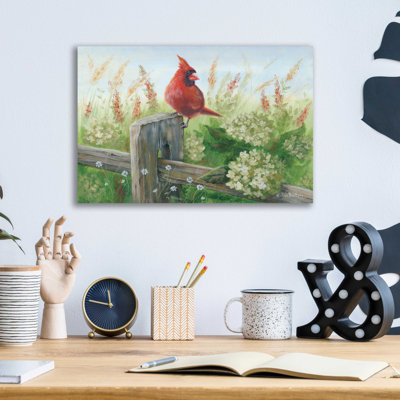 " Cardinal On Fence " by Pam Britton