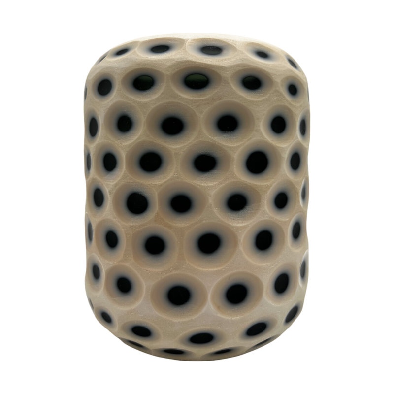 Decorative Handmade Carved Lattice Glass Vase
