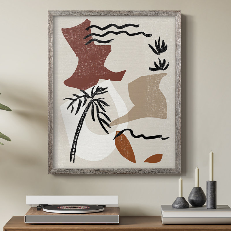 «Soft Palms II», reproduction encadrée - bois massif, H 30 po x l 24 po