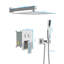Pomme de douche double - Système de douche carré mural de 10 pouces avec valve brute-122404637