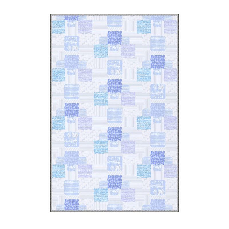 Antibacterial Woven Carpet (3D Digital Print) 4.0 x 5.9 Feet, 100% Polyester, Pile Height: 0.3 Inches | PVC Felt Dot Non-Slip Underside, Machine Washable, Perfect for Living Room & Bedroom Decor