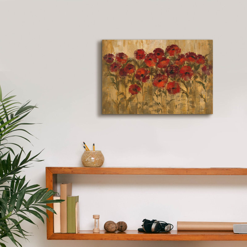 «Sunshine Florals» par Silvia Vassileva, art mural sur toile, H 12 po x l 18 po