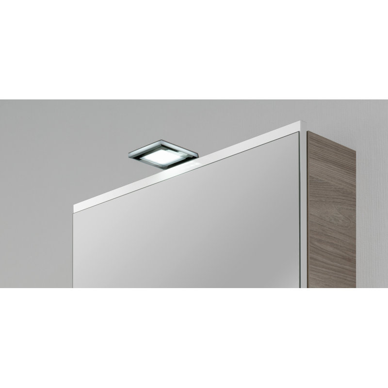 Lima 63mm W 74mm H Surface Frameless Medicine Cabinet Mirror Fixed, White