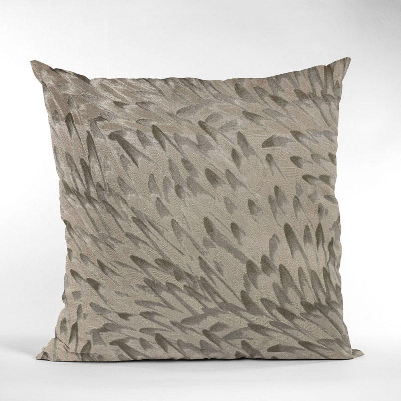 Coussin imprimé animal Feather Bird, 26 po x 26 po, Brun