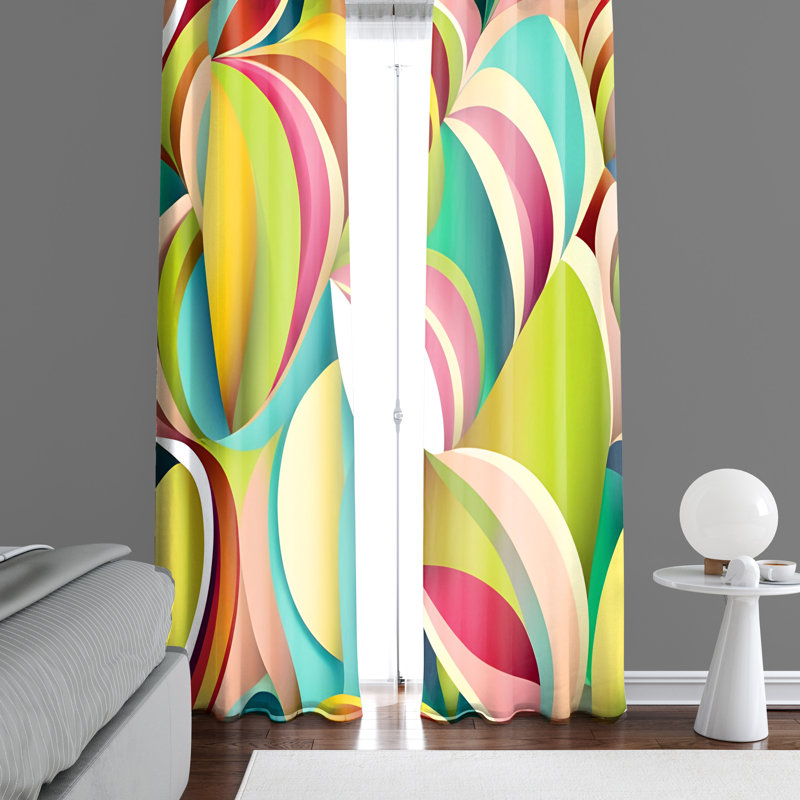 Paire de rideaux semi-transparents en polyester Detria, L 20 po x L 82 po