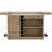 78" Modern Wood Home Bar Cabinet with Stone Countertop, Built-In Storage & Footrest