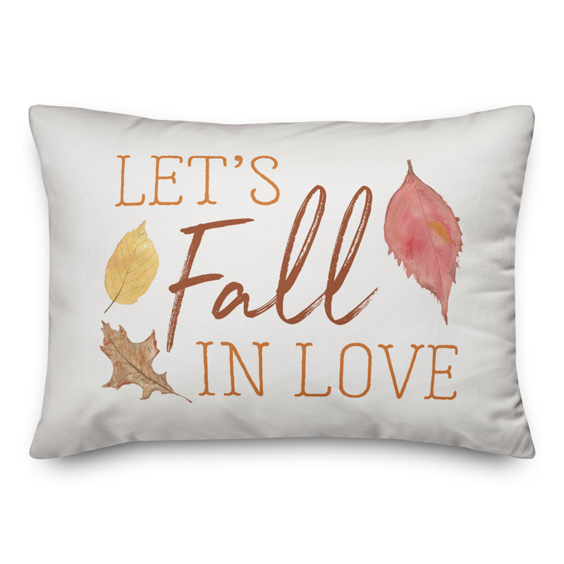 Let's Fall in Love Rectangular Pillow Cover & Insert