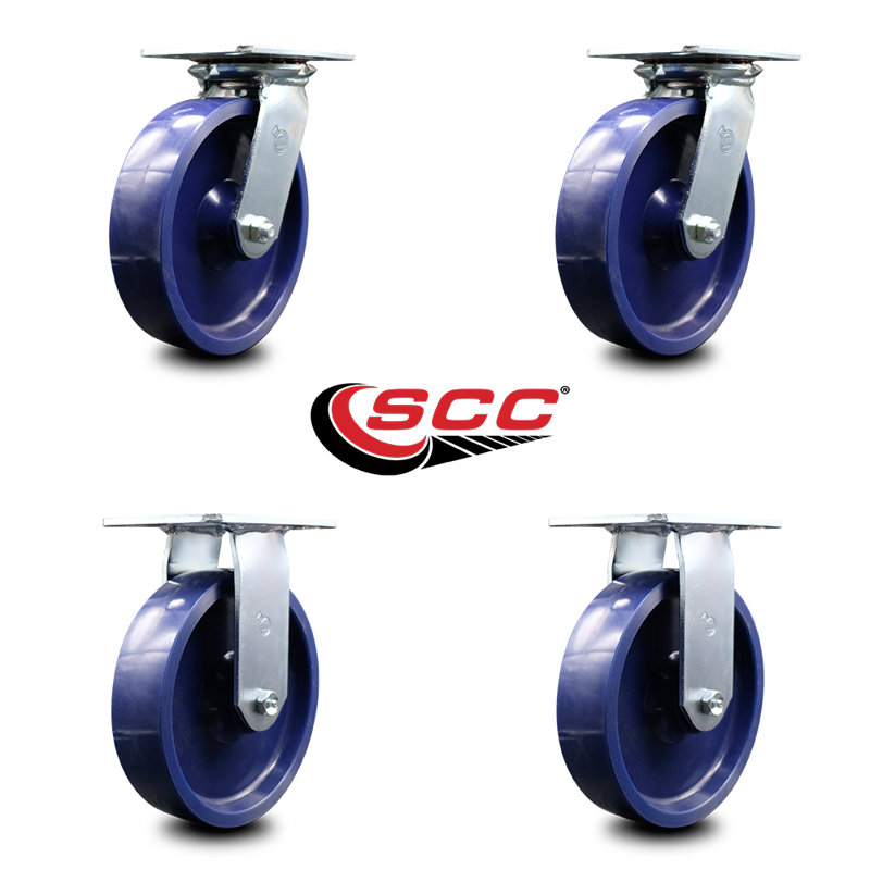 4 Piece Solid Poly Caster Set