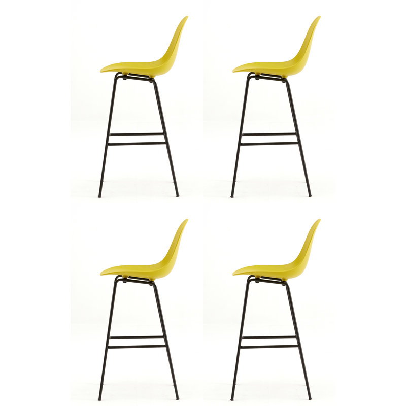 TA Bar & Counter Stool, Black, Counter Stool (25.6" Seat Hight), Mustard