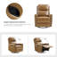 Fauteuil inclinable et pivotant en cuir véritable l 30,3 po Chikako-70690531