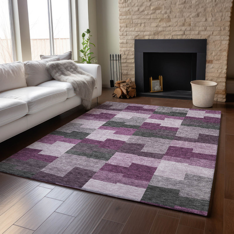 Tapis Merlot Premium lavable à la machine, Rectangle 5 pi x 7 pi 6 po