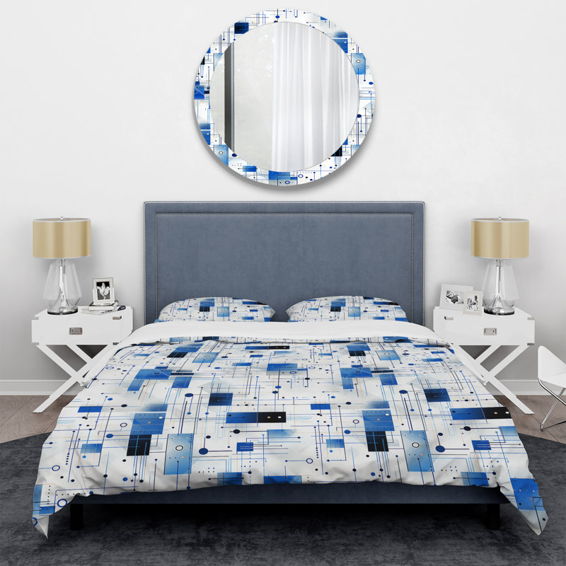 Ensemble de housse de couette Julisia, Housse de couette simple + 1 taie décorative stan
