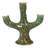 Stoneware Flower-Shaped Candelabra In Reactive Glaze