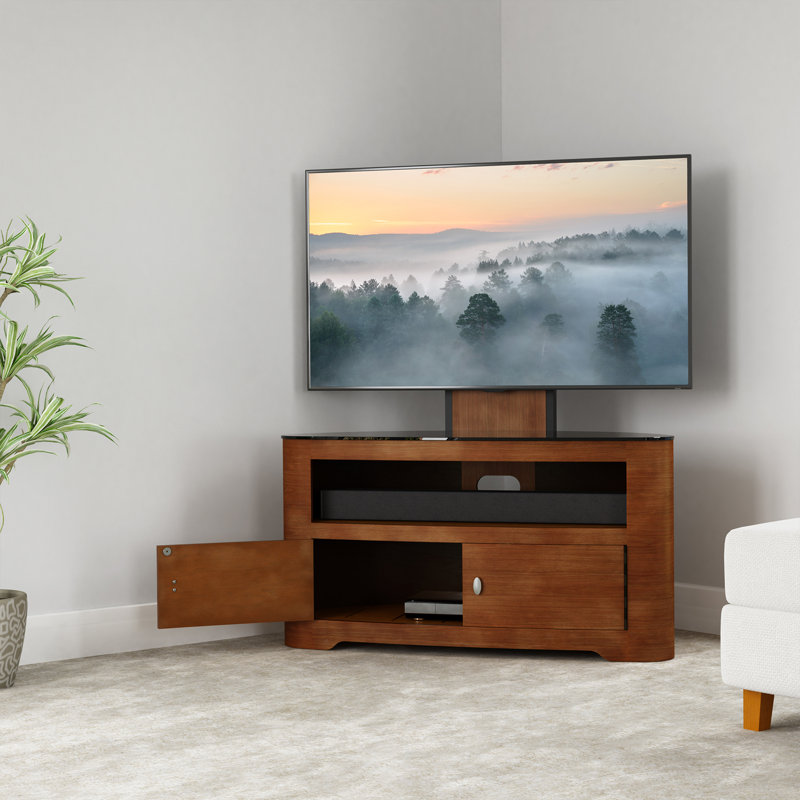Krysha Unfinished TV Stand for TVs up to 65", Brown