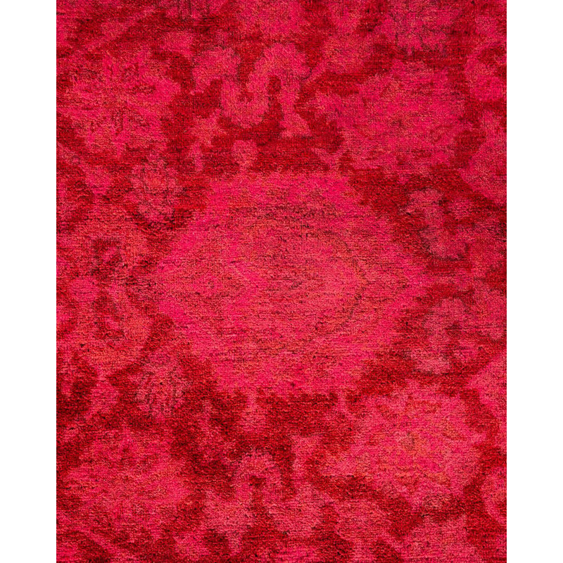 Tapis unique noué à la main Weirsky - rose Weirsky