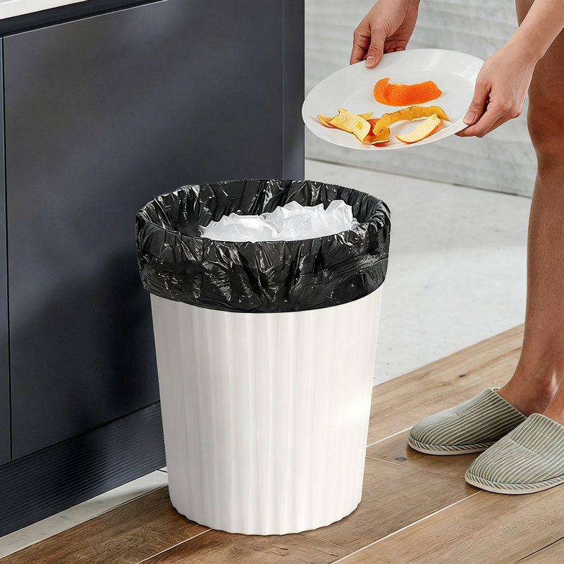 Poubelle en plastique (beige), Beige