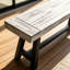 Banc de salle à manger en bois d'acacia avec cadre en métal noir rustique-1900280628