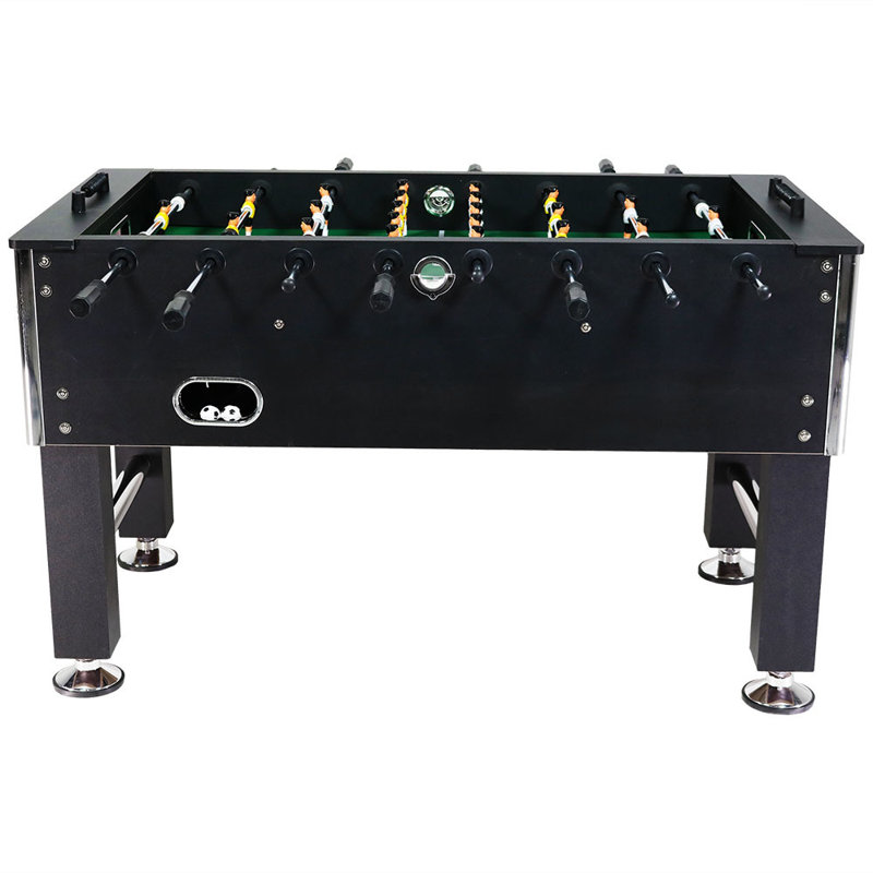 Soccer sur table d'intérieur pour 2 joueurs de 55 po avec 2 porte-gobelets Agosto, noir