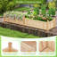 Jardinière en bois surélevée pour jardin rectangulaire avec trous de drainage, naturel
