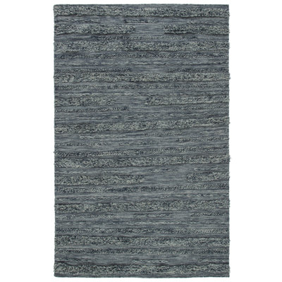 Hartzler Handmade Flatweave Charcoal/Ivory Area Rug