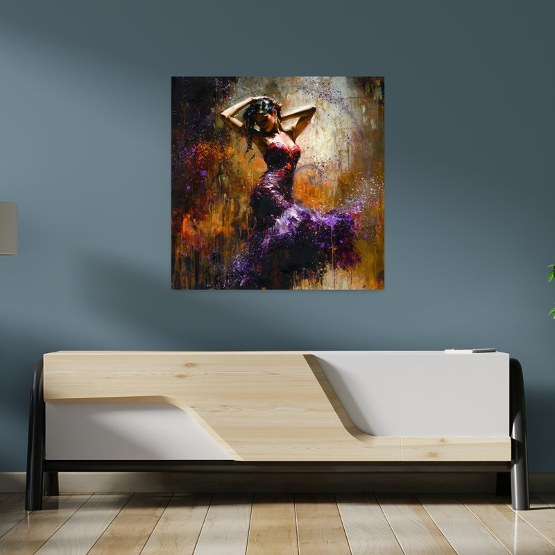 Fibonacci, art contemporain flamenco mauve III, H 36 po x l 36 po