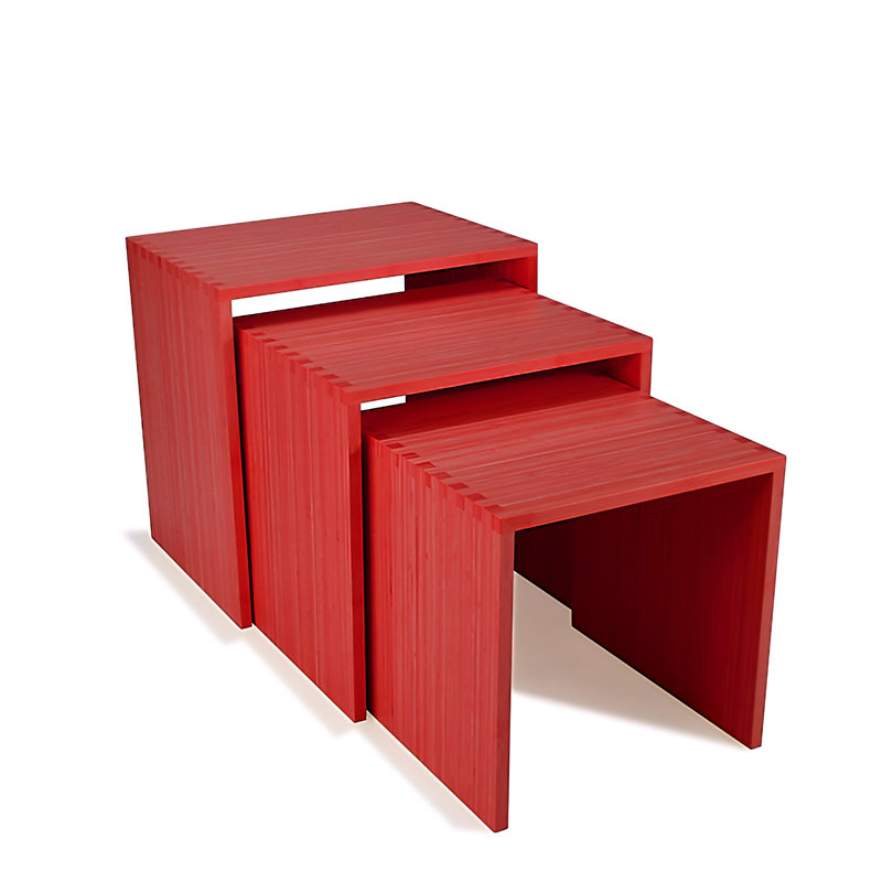 Tables gigognes en bois massif, Rubis