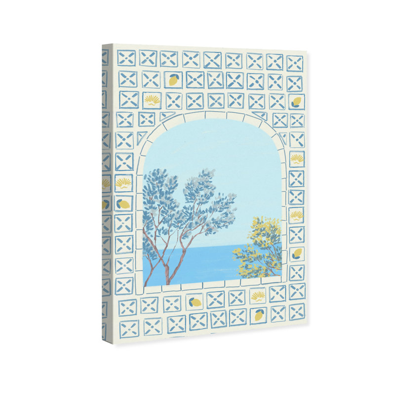 Mediterranean Window Print by Oliver Gal, 15"H x 10"W, Gallery Wrapped
