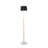 Contemporary Floor Lamp With White Marble Base, Antique Brass Finish, And Black Linen Shade By Lumisource-1708827555-1708827556