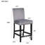 Ensemble de table de salle à manger 5 pièces à hauteur de comptoir avec une table de salle à manger en faux marbre et quatre chaises rembourrées en velours-1295569764