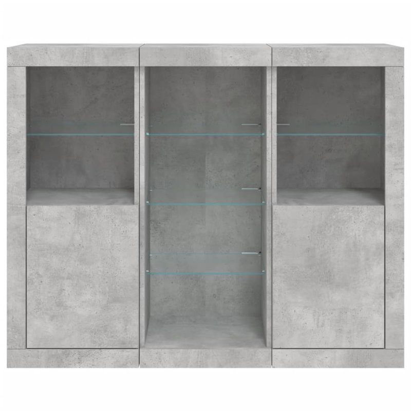 Azsa 123cm Sideboard, Concrete Grey