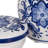 Decoraive Lavender Verbena Scented Candle for Living Room - Ceramic Chinoiserie for Bookshelf, Coffee Table, Bedroom - 5", Blue & White-1560965881