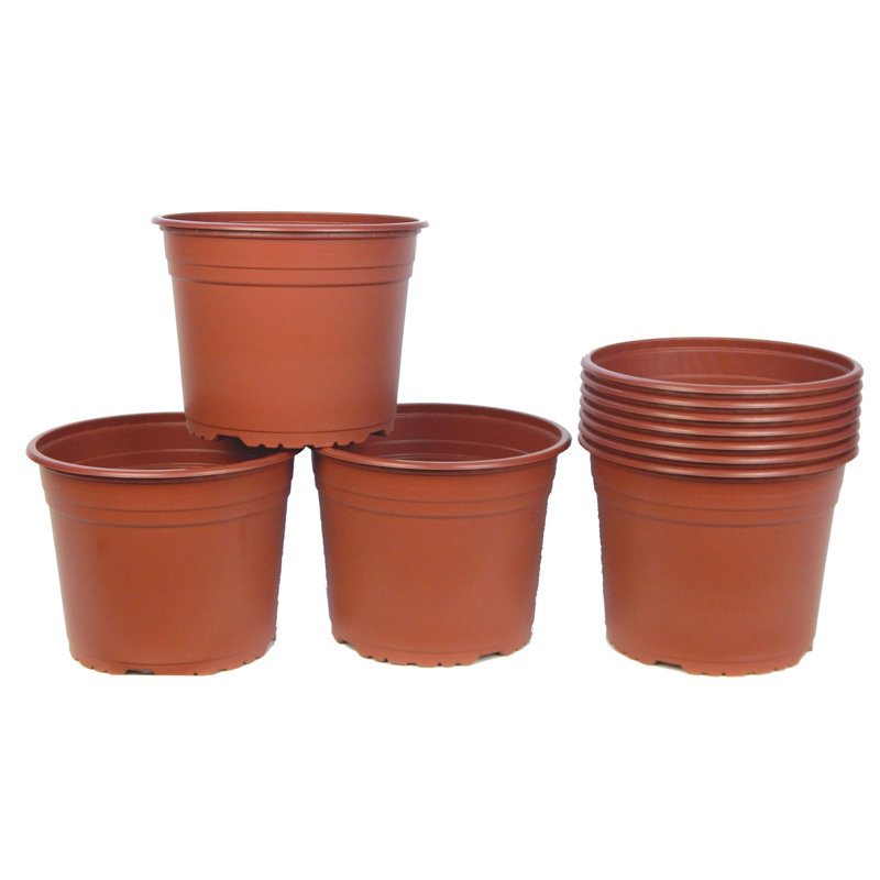 8 po en terre cuite ronde en plastique Arlmont & Co. (paquet de 10)