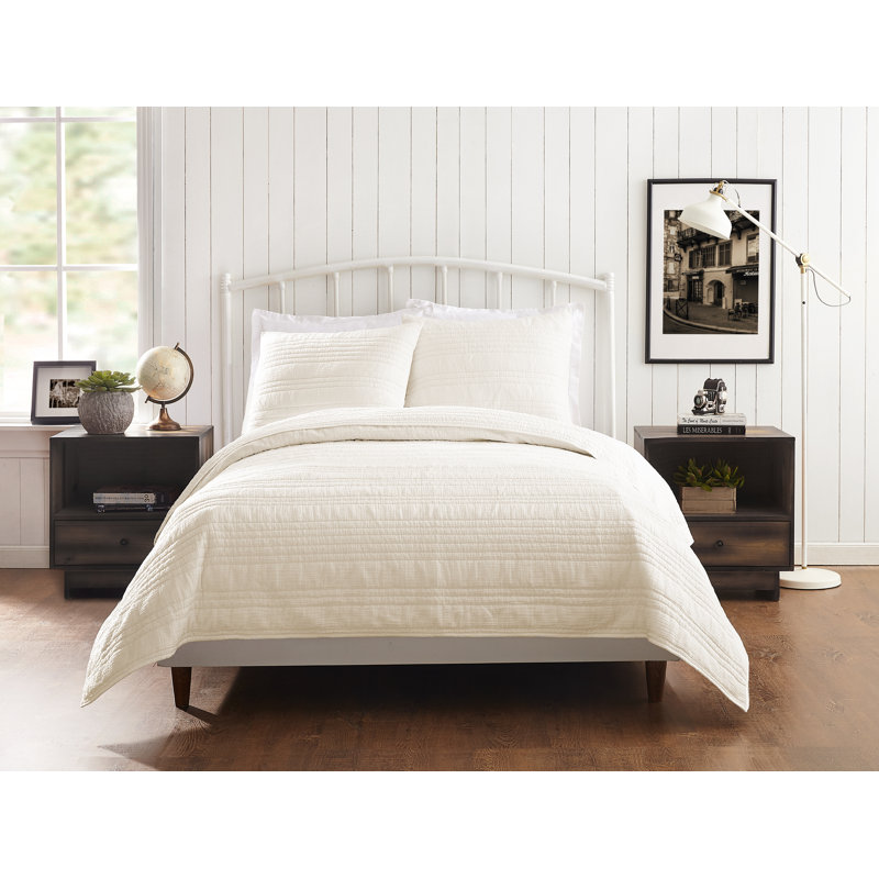 Kennison Double Gauze Cotton Quilt (sham sold separately), Queen Quilt, Ivory