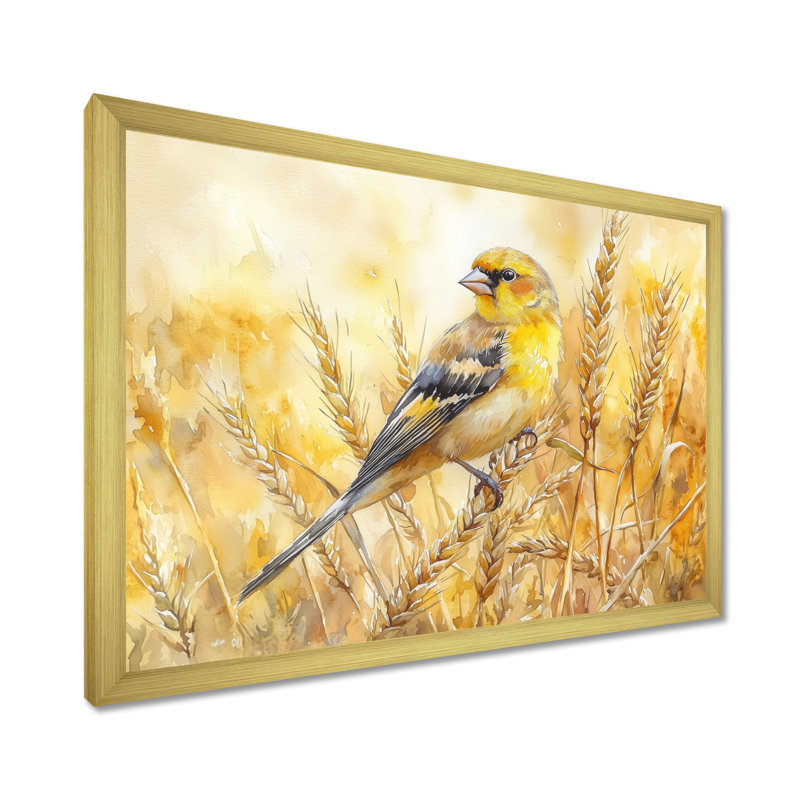 Isborne - Animals Large Wall Art, H 12 po x l 20 po, Cadre simple, Doré