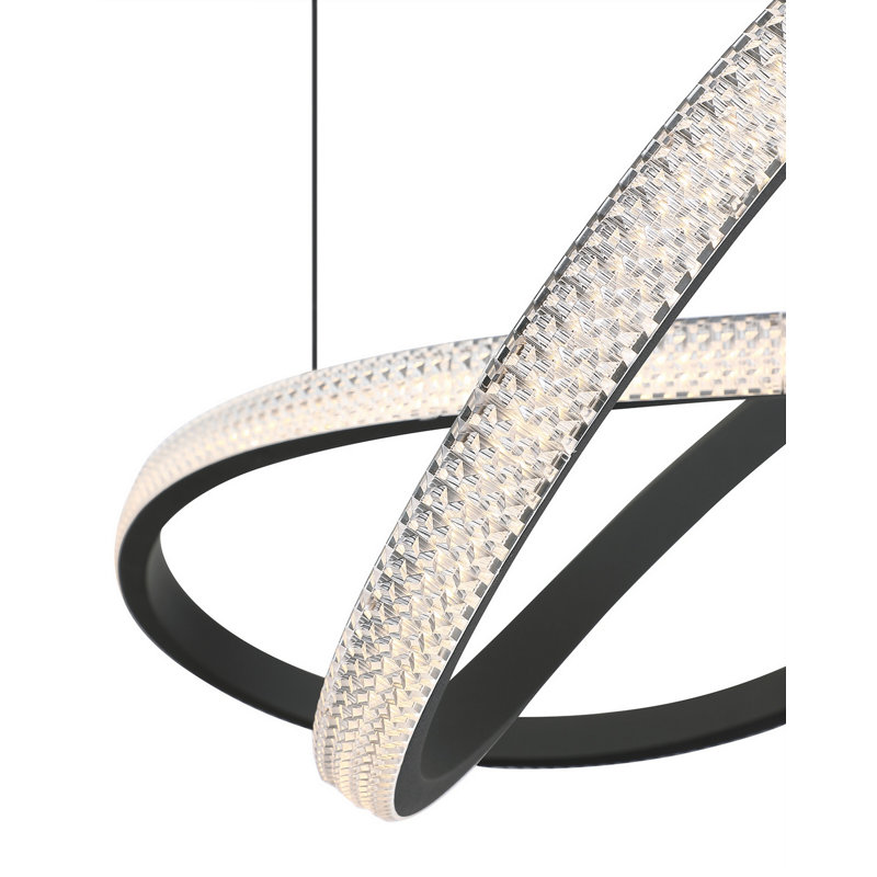 Luminaire suspendu géométrique à 1 lumière DEL Claireville, H 87 po x l 32 po x P 32 po