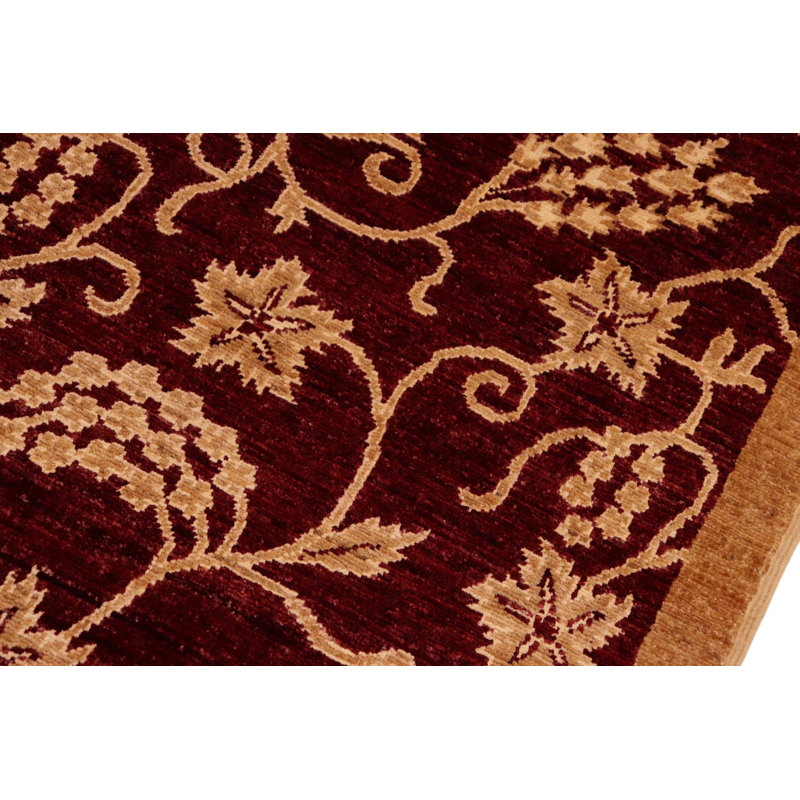 Wool Oriental Area Rug in Red