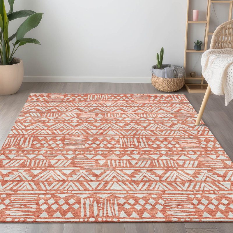 Maliana Washable Southwestern Indoor / Outdoor Rug, Rectangle 10' x 14'