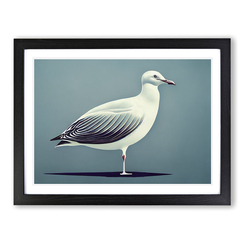 Seagull Portrait Vol.2 - Framed Print, Black , 34cm H x 46cm W x 2cm D