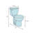 EAGO 1.28 GPF Elongated Comfort Height Chair Height Floor Mounted One-Piece Toilet with Seat Included