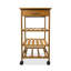 Chariot de cuisine, chariot contemporain avec trois tablettes ouvertes et tiroir de rangement