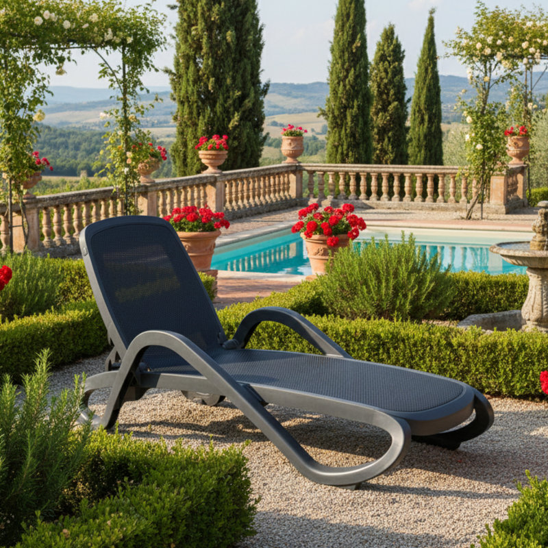 Alfa Long Reclining Single Chaise, Anthracite