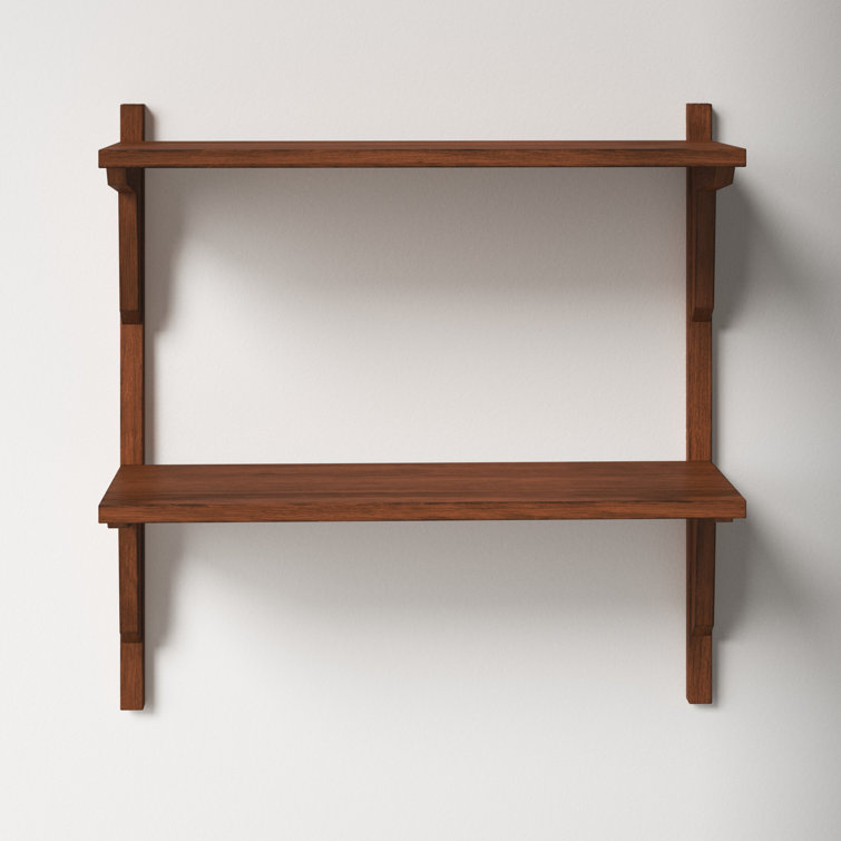 Baez Poplar Solid Wood Wall Shelf