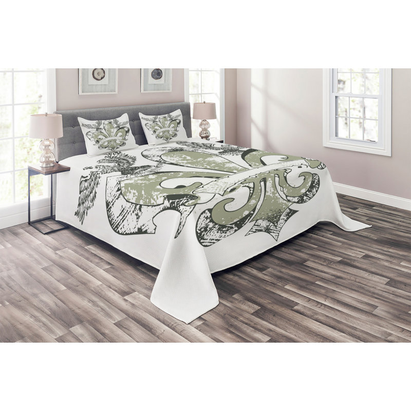 Eclectic Polyester Coverlet, King Bedspread + 2 Shams