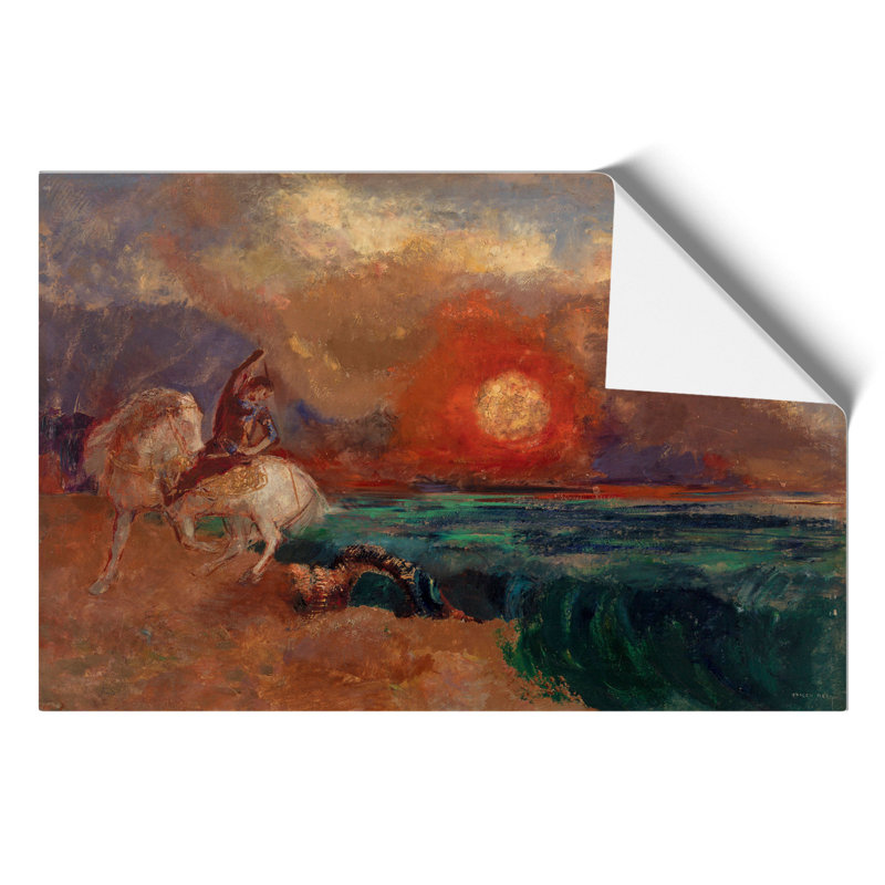 Saint George and the Dragon by Odilon Redon - Frameless Print, 30cm H x 42cm W x 0.1cm D