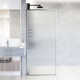 Meridian 34" W x 74" H Fixed Framed Shower Screen with 3/8" Glass